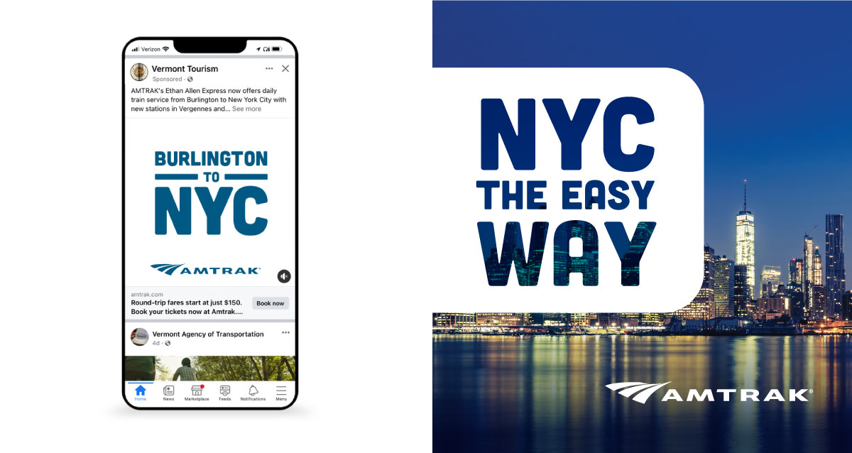 Amtrak NYC The Easy Way Campaign Social Assets